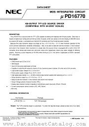 UPD16770 datasheet pdf NEC