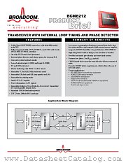 BCM8212 datasheet pdf Broadcom