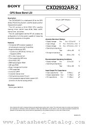 CXD2932AR-2 datasheet pdf SONY
