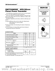 BUH150 datasheet pdf ON Semiconductor