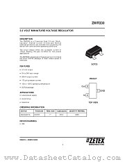 ZMR330 datasheet pdf Zetex Semiconductors