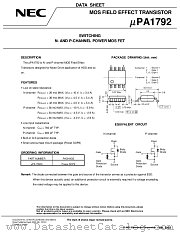 UPA1792G-E1 datasheet pdf NEC