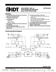 IDT709199L7PF8 datasheet pdf IDT