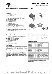 SFH610A-2X006 datasheet pdf Vishay
