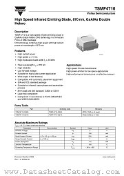 TSMF4710-GS08 datasheet pdf Vishay