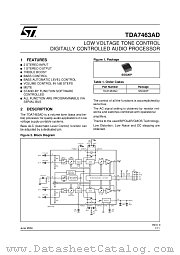 TDA7463AD datasheet pdf ST Microelectronics