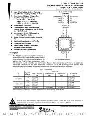 TLC271PS-M datasheet pdf Texas Instruments