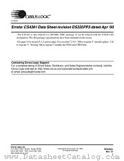 CS4391 datasheet pdf Cirrus Logic