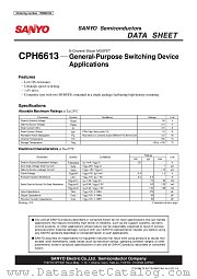 CPH6613 datasheet pdf SANYO