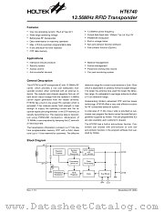 HT6740 datasheet pdf Holtek Semiconductor