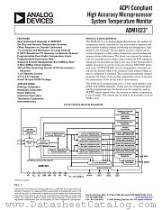 ADM1023ARQ-REEL7 datasheet pdf Analog Devices