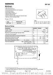 BSP 365 datasheet pdf Infineon