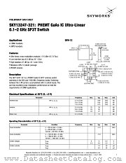 SKY13247-321 datasheet pdf Skyworks Solutions