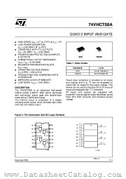74VHCT08A datasheet pdf ST Microelectronics