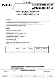 UPD4616112-X datasheet pdf NEC