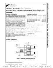 LM4666 datasheet pdf National Semiconductor