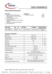 SIDC16D60SIC3 datasheet pdf Infineon