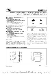 74LCX125 datasheet pdf ST Microelectronics
