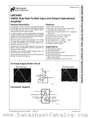 LMC6482AI MWA datasheet pdf National Semiconductor