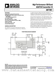 EVAL-ADF7901EB datasheet pdf Analog Devices