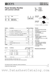 DSSK28-01AS datasheet pdf IXYS