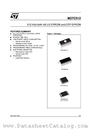 M27C512-90N1 datasheet pdf ST Microelectronics
