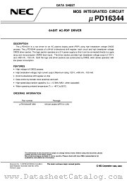 UPD16344GF-3BA datasheet pdf NEC