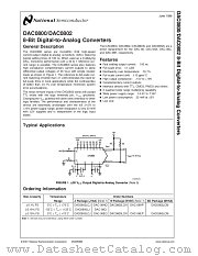DAC0800LCM datasheet pdf National Semiconductor