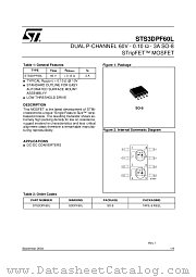 STS3DPF60L datasheet pdf ST Microelectronics