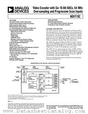 ADV7192KSTZ datasheet pdf Analog Devices