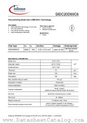 SIDC20D60C6 datasheet pdf Infineon