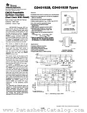 CD40192BPWR datasheet pdf Texas Instruments