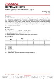 HD74ALVCH16374 datasheet pdf Renesas
