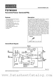 FS7M0880YDTU datasheet pdf Fairchild Semiconductor