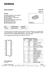 TCA 785 datasheet pdf Infineon
