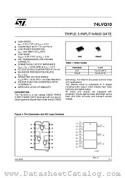 74LVQ10 datasheet pdf ST Microelectronics