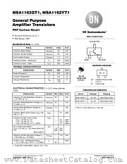 MSA1162GT1 datasheet pdf ON Semiconductor