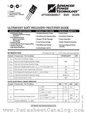 APT40DQ60BCT datasheet pdf Advanced Power Technology