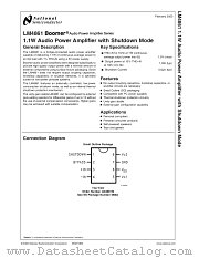 LM4861MX datasheet pdf National Semiconductor