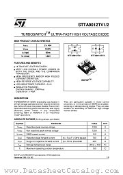 STTA9012TV datasheet pdf ST Microelectronics