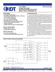 IDT74LVC138AQ8 datasheet pdf IDT