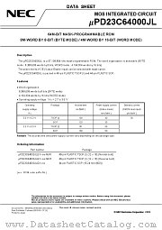 UPD23C64000JLGY-XXX-MKH datasheet pdf NEC