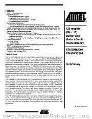 AT49SV12804 datasheet pdf Atmel