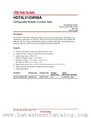 HD74LV1GW58A datasheet pdf Renesas