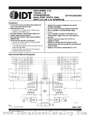 IDT70V3599S166DR datasheet pdf IDT