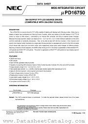 UPD16750N-XXX datasheet pdf NEC