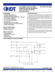 IDT74ALVCH16832PA8 datasheet pdf IDT