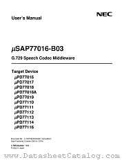 AP77016-B03 datasheet pdf NEC