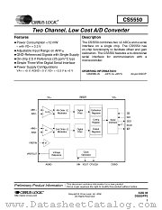 CS5550 datasheet pdf Cirrus Logic