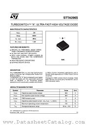 STTA206 datasheet pdf ST Microelectronics